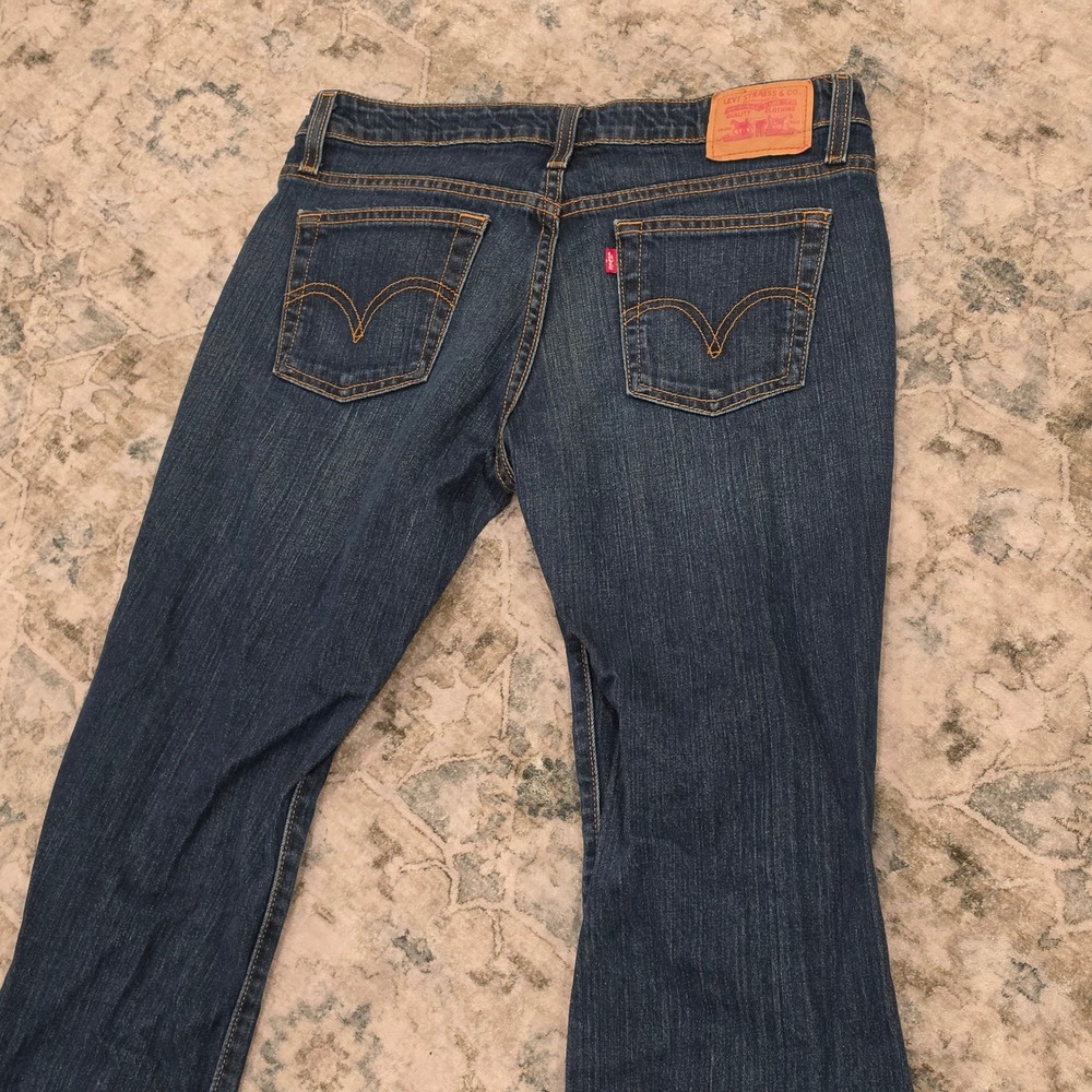 Levis 518 Superlow Bootcut Jeans Womens 32x26 Dark Wash Low Rise Denim Y2K Flare